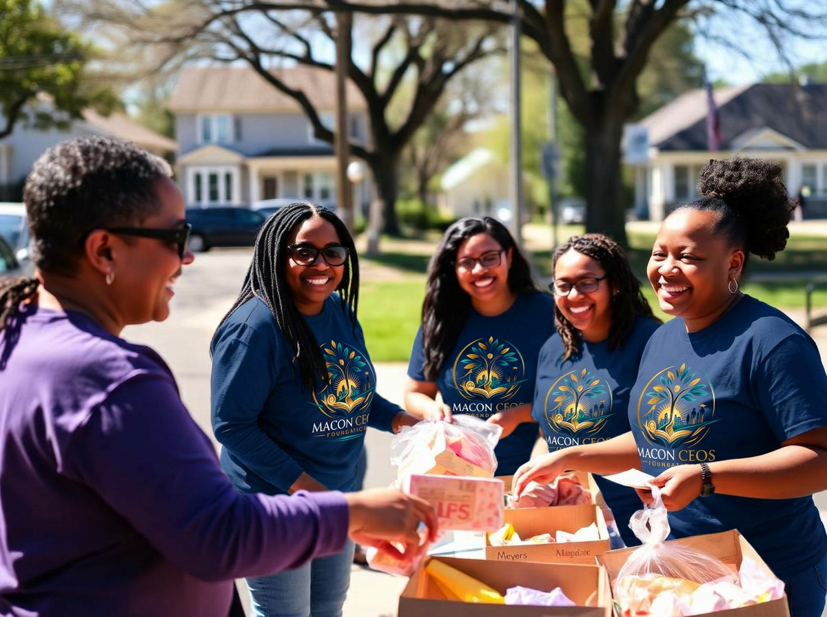 Volunteers serving the Macon community